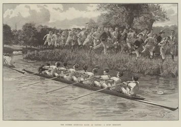 Die Sommer-Achterrennen in Oxford, ein Bump steht bevor